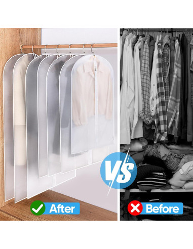 Bolsas de Ropa Translúcidas BALEINE 40" 2PK PEVA Negro