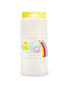 Tela Minky Kullaloo Blanca Sólida 100x75 cm - Super Suave