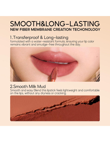 Lápiz Labial Mate COLORKEY CBO1 Leche de Taro Asado 2.5g