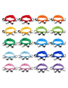 Pulseras de Campanas Ajustables Augshy - 7 Paquetes Multicolor