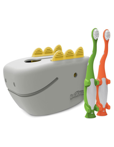 Cepillo de Dientes para Bebés Dr. Brown + Cubierta de Grifo Dino