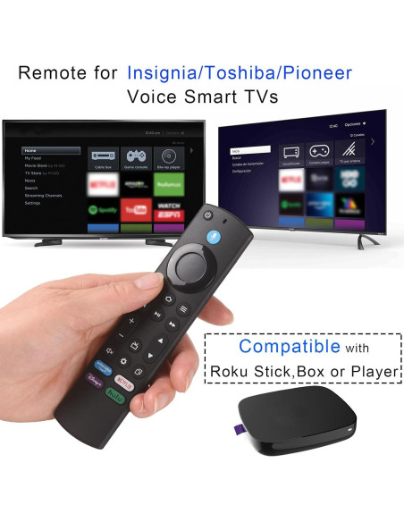 Control Remoto Universal de Voz ZQOSKXOMR para TV Insignia/Toshiba