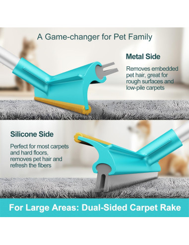 Juego de Rastrillos para Alfombra Airbee - Eliminación Pelo Mascotas