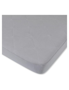 Sábana Impermeable Ely's & Co. Algodón Jersey Gris Pack n Play