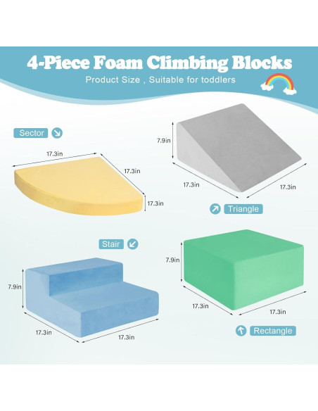 Bloques de Escalada de Espuma HHH HIKECUCAN - 4 Piezas para Niños