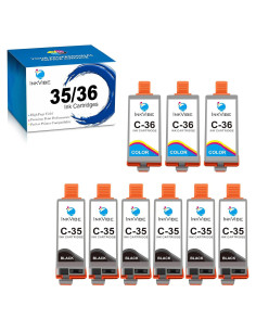 Cartuchos de tinta compatibles InkVibe PGI-35 CLI-36 para Canon