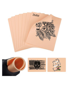 Kit 8 Piezas Piel de Tatuaje FTOYIN 3mm 15.24x20.32cm
