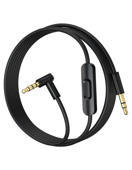 Cable de audio de reemplazo Hizsoaor 1.4m con micrófono y control