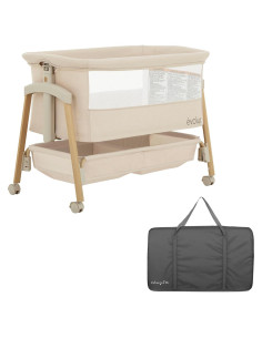 Cuna Portátil Evolur Lullaby con Ruedas y 7 Alturas Ajustables