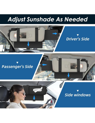 Extensor de Visera Solar PJLJY con Soporte para Servilletas