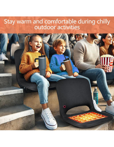 Asiento de Estadio Calentado ELEGANTLIFE - Plegable, 3 Niveles de Calor