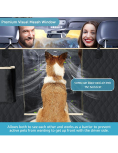 Cubierta de Asiento para Perros Lassie Negra 137x147 cm Impermeable 2