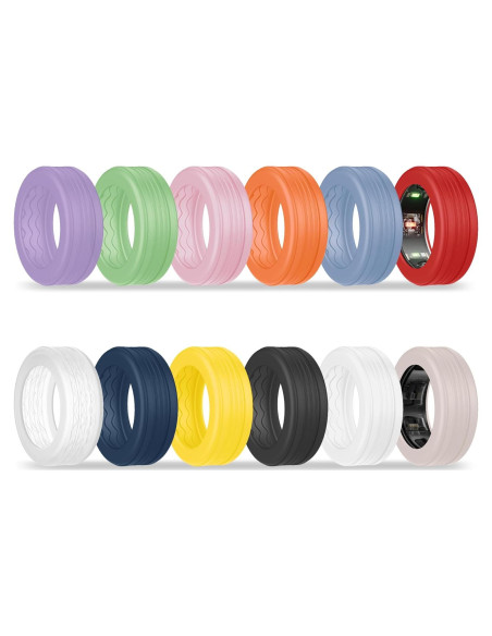 Paquete de 12 fundas de silicona Bougraite para anillo inteligente Paquete de 12 fundas de silicona Bougraite para anillo inteligente