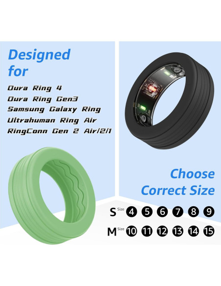 Paquete de 12 fundas de silicona Bougraite para anillo inteligente Paquete de 12 fundas de silicona Bougraite para anillo inteligente