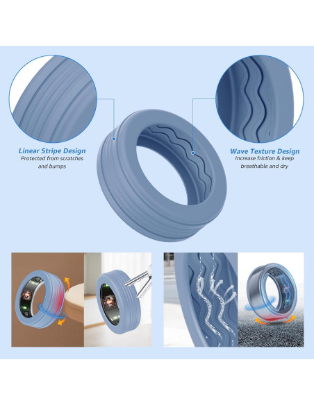 Paquete de 12 fundas de silicona Bougraite para anillo inteligente Paquete de 12 fundas de silicona Bougraite para anillo inteligente