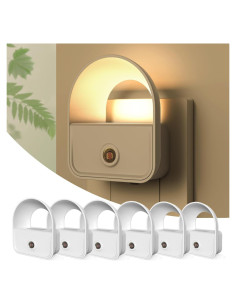 Paquete de 6 luces nocturnas LED YRWXZYO con sensor automático