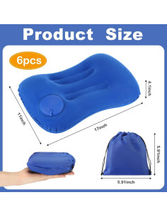 Almohadas Inflables de Viaje Geelin 6 Pcs Coloridas 2