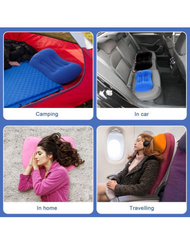 Almohadas Inflables de Viaje Geelin 6 Pcs Coloridas