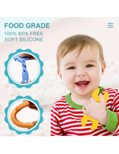 Juguetes de Dentición para Bebés Silicona 3-12 Meses Set 2
