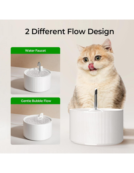 Fuente de Agua Cerámica Voluas 2.2L para Gatos con Filtro