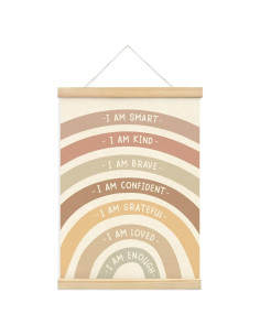 Póster Decorativo de Afirmaciones para Niños PLKMN 30x40 cm