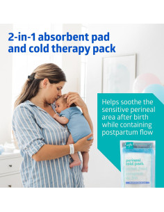 Almohadilla Perineal Absorbente 2-en-1 Medline con Hielo Frío 2