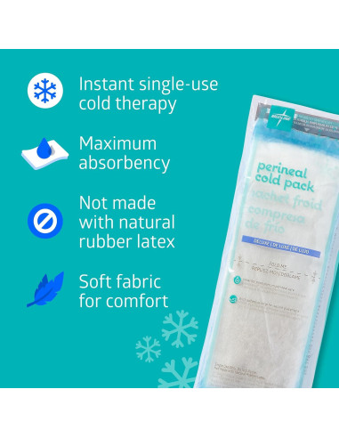 Almohadilla Perineal Absorbente 2-en-1 Medline con Hielo Frío