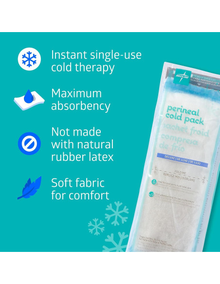 Almohadilla Perineal Absorbente 2-en-1 Medline con Hielo Frío