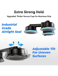 Soporte para coche Vlorix 5 en 1 con ventosas y palo de selfie 2