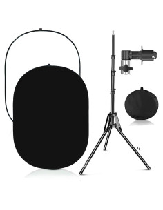 Fondo Chromakey Plegable 2-en-1 Negro Blanco YUOCU 1x1.5m