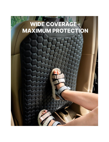 Protector de Asiento Trasero Owleys de Eco-Cuero Negro