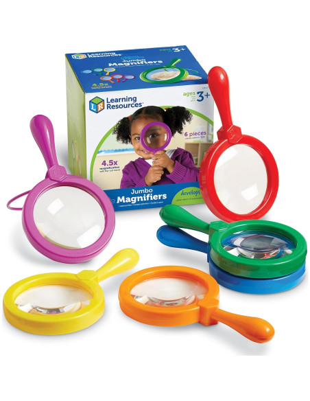 Lupas Jumbo Learning Resources - 6 Piezas para Niños 3+