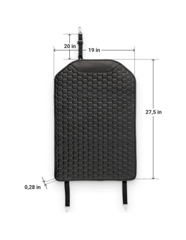 Protector de Asiento Trasero Owleys de Eco-Cuero Negro