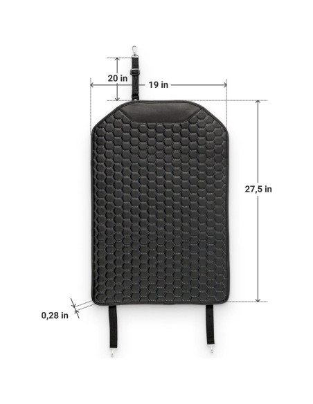 Protector de Asiento Trasero Owleys de Eco-Cuero Negro