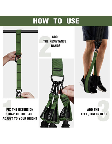 Bandas de Asistencia para Dominadas GlamFlex Ajustables 34 kg