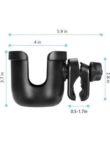 Soporte para Tazas Accmor Universal 360 para Cochecito y Bicicleta