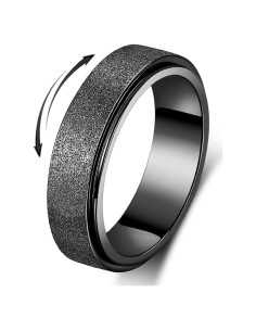 Anillo Giratorio Antiestrés OreilleStar Talla 6 Negro