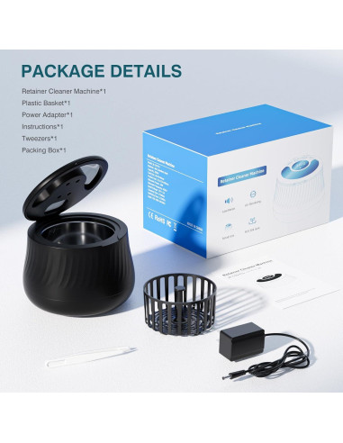 Limpiadora Ultrasónica de Retenedores Shaoguan 200ml 45kHz