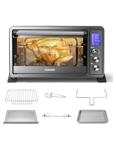 Horno Tostador TOSHIBA 25L 10-en-1 Acero Inoxidable Negro