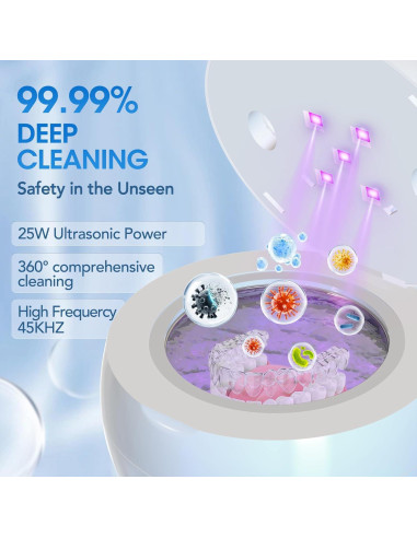 Limpiadora Ultrasónica SHPMXUPW 200ML para Joyería y Dentaduras
