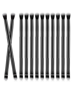 12 Brochas de Maquillaje Doble Punta Perthlin - Corrector y Sombra