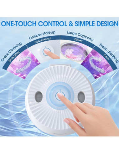 Limpiadora Ultrasónica SHPMXUPW 200ML para Joyería y Dentaduras