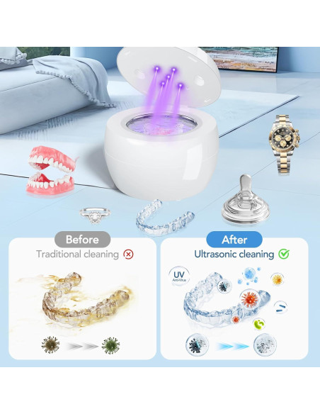 Limpiadora Ultrasónica SHPMXUPW 200ML para Joyería y Dentaduras