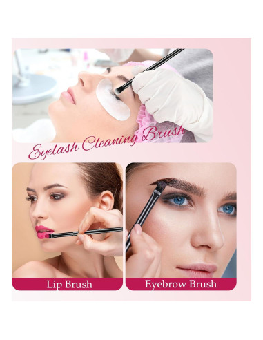 12 Brochas de Maquillaje Doble Punta Perthlin - Corrector y Sombra