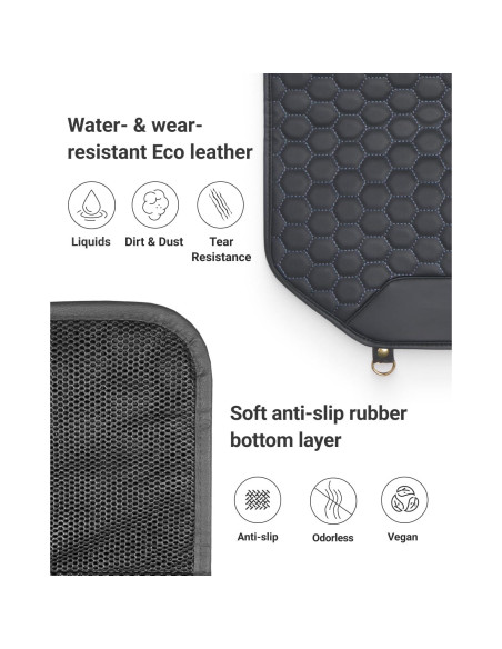 Protector de Asiento Trasero Owleys de Eco-Cuero Negro