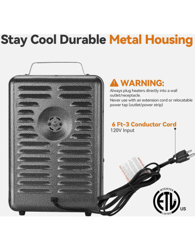 Calentador Eléctrico Portátil Shinic FW606-15CG 1500W Gris