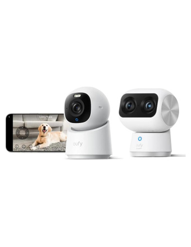 Cámara de Seguridad Interior Eufy S350 4K UHD Dual con Zoom 8x