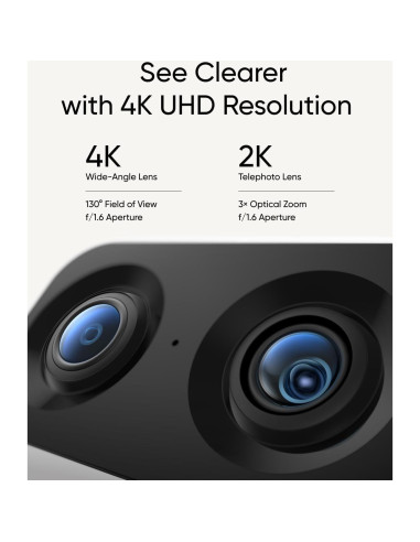 Cámara de Seguridad Interior Eufy S350 4K UHD Dual con Zoom 8x