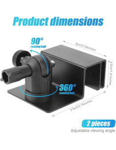 Soporte de Canalón Ajustable 360 para Cámara Eufy - 2 Piezas 2