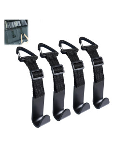 Ganchos para Reposacabezas Amooca Ajustables - Paquete de 4